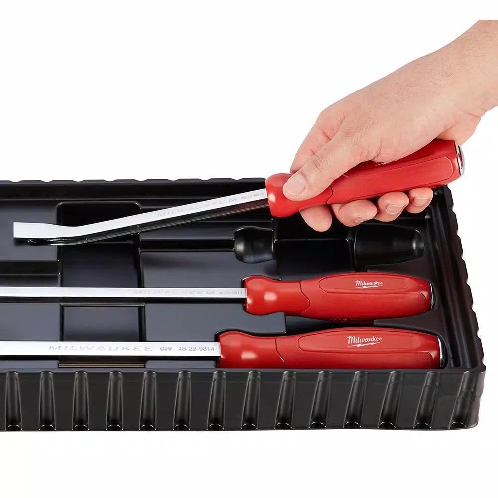 Milwaukee 8-Piece Pry Bar and Hook & Pick Set with I-Beam Design