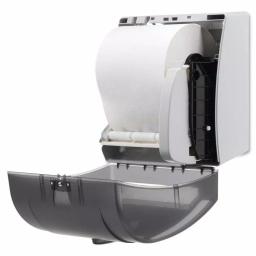 Georgia-Pacific Translucent Smoke Push Paddle Non-Perforated Roll Paper Towel Dispenser thumbnail 2