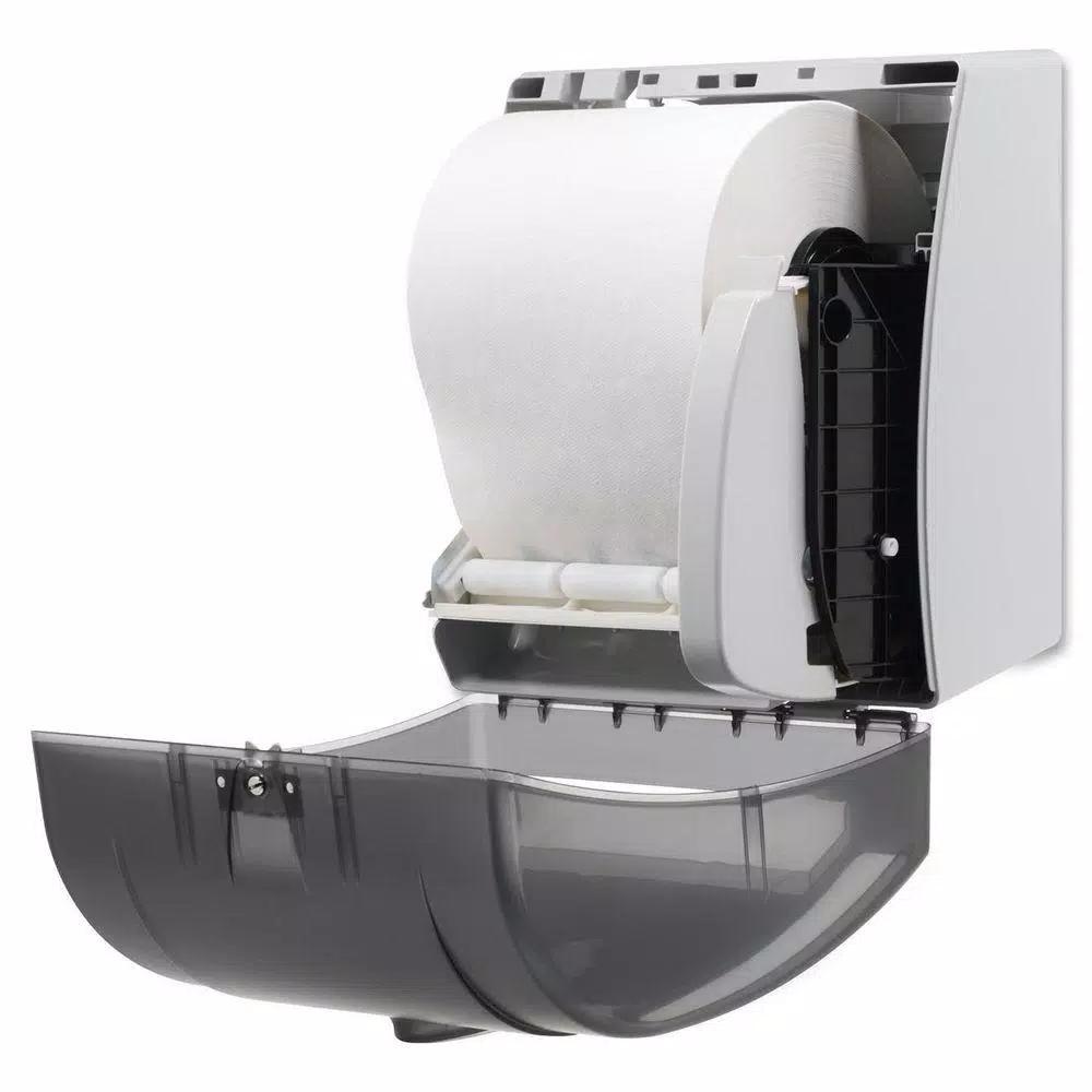 Georgia-Pacific Translucent Smoke Push Paddle Non-Perforated Roll Paper Towel Dispenser
