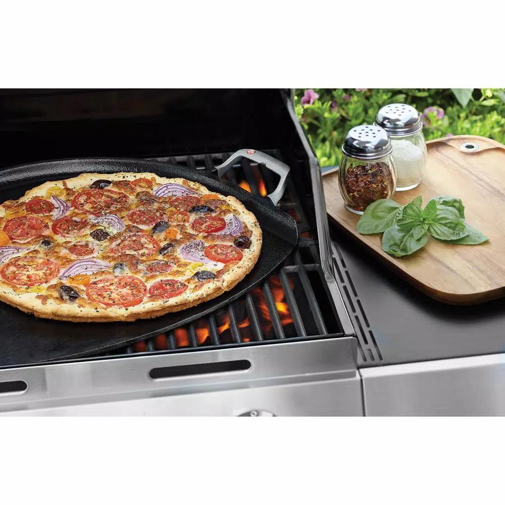 Outset 14 in. Cast Iron Pizza Iron with Forged Steel Handles