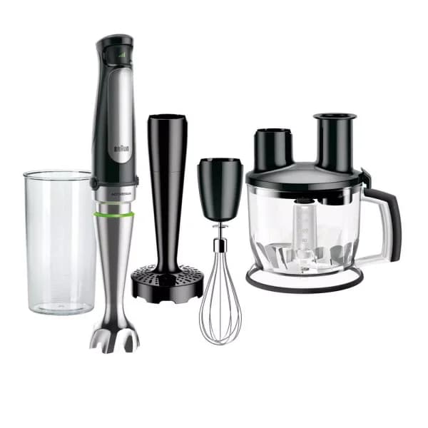 Braun MQ7077X MultiQuick SmartSpeed Immersion Hand Blender Set with Food Processor, Whisk, and Masher