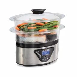 Hamilton Beach 22-Cup Digital Food Steamer and Rice Cooker, 5.5 Qt, Black thumbnail 2