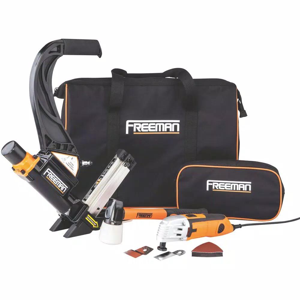 Freeman P50MTCK 2-in-1 Pneumatic Flooring Nailer & Oscillating Multi-Tool Combo Kit