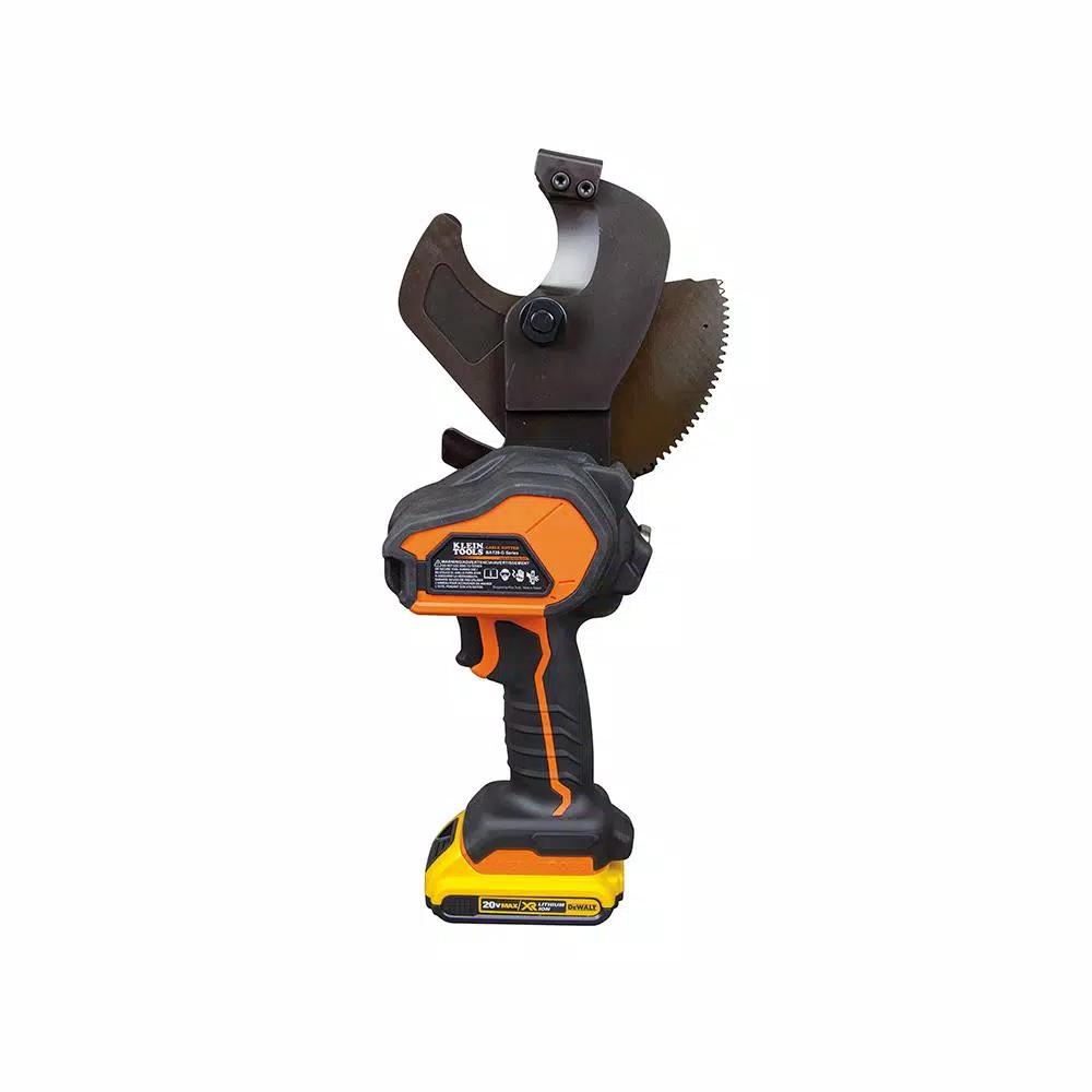Klein Tools Battery-Operated Open-Jaw Cable Cutter Kit with 20V Dewalt Batteries & Charger