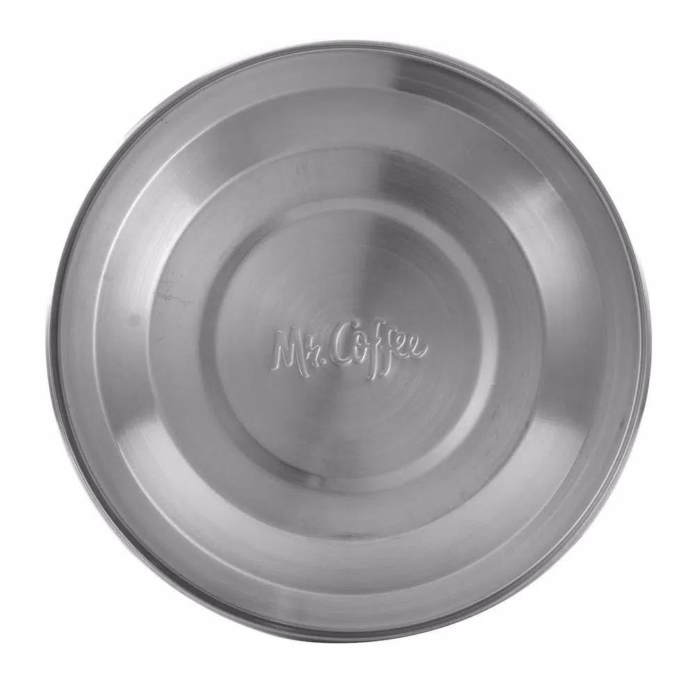 Mr. Coffee Steamline 2 Qt. Stainless Steel Tea Kettle with Whistle, Gray