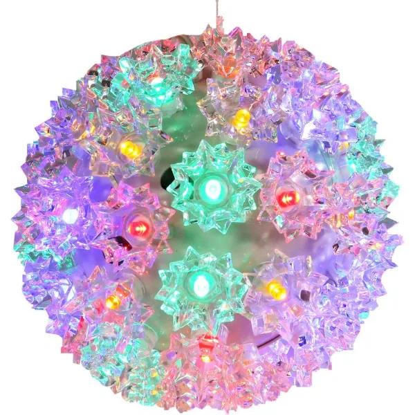 Sunnydaze Decor 5 in. Multi-Colored LED Lighted Hanging Ball Ornament, Indoor/Outdoor