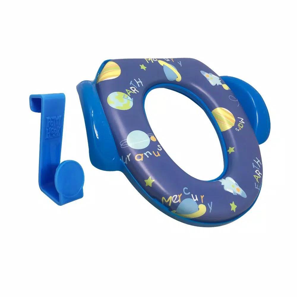 Babyloo Outer Space Design Children's Soft Toilet Seat with Handles and Splash Guard