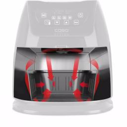 Caso Design AF 350 3.2 Qt. Convection Air Fryer with Barbecue Accessories, Black thumbnail 3