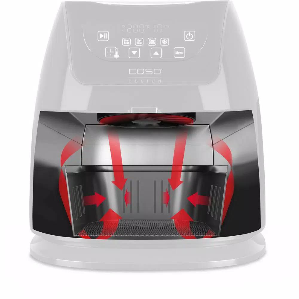 Caso Design AF 350 3.2 Qt. Convection Air Fryer with Barbecue Accessories, Black