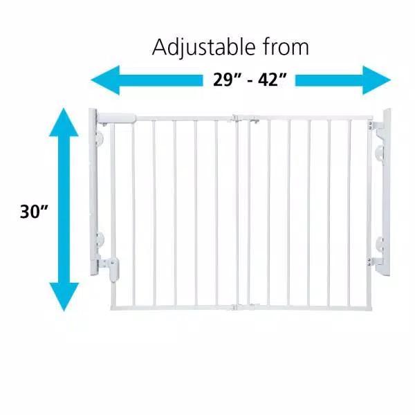 Safety 1st Ready to Install 28 in. Hardware Mounted Child Safety Gate, White