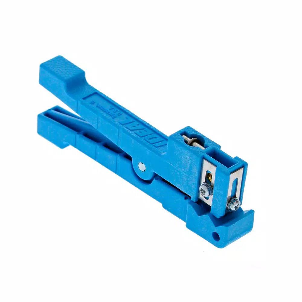 Ideal Adjustable Coax/Fiber Ringer Stripper Tool, 1/8 in. to 7/32 in., Blue