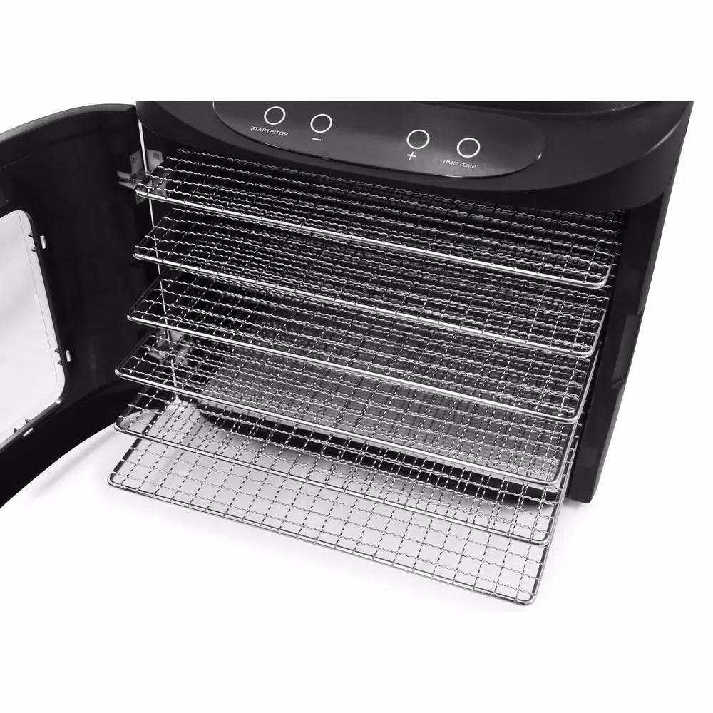 Elite 6-Tier Stainless Steel Mesh Food Dehydrator with Digital Control Panel