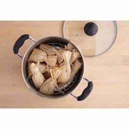 IMUSA 8 Qt. Aluminum Stovetop Steamer with Tempered Glass Lid thumbnail 5