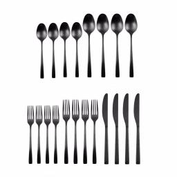 Fiesta Spark Black Satin 18/0 Stainless Steel 20-Piece Flatware Set, Service for 4 thumbnail 2