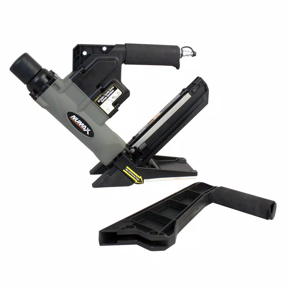 NuMax S50LSDH 2-in-1 Pneumatic 15.5/16 Gauge Dual Handle Flooring Nailer and Stapler