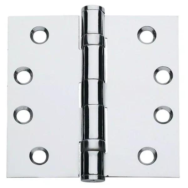 Global Door Controls 4.5 x 4.5 in. Satin Chrome Ball Bearing Heavy Duty Commercial Door Hinges (3-Pack)