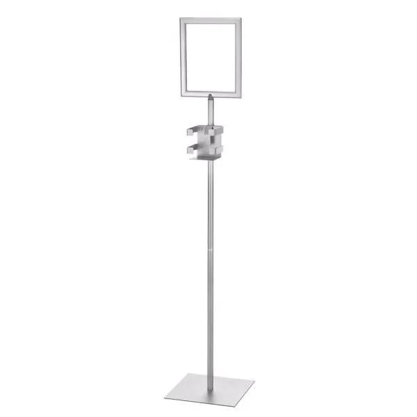 Alpine Industries 60.5 in. Sanitizing Wipes Dispenser Stand with 2-Sided Sign Holder