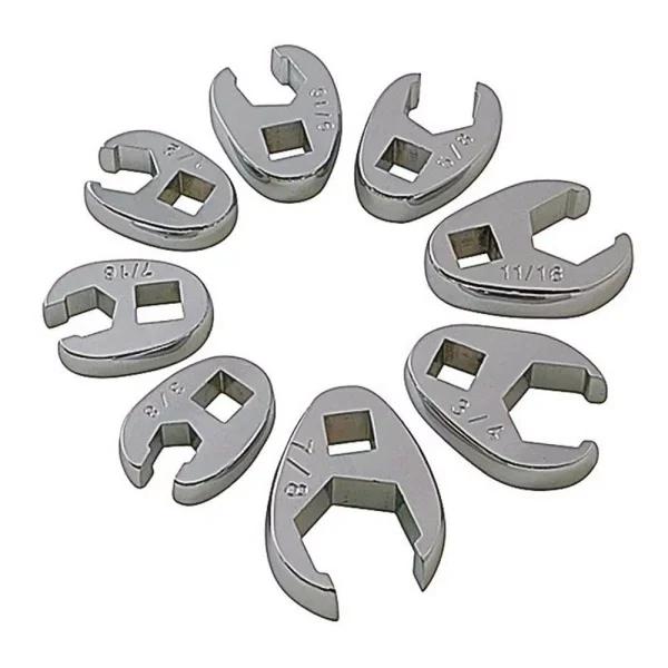 SUNEX TOOLS 3/8 in. Drive Fractional Crowfoot Flare Nut Wrench Set, 8-Piece