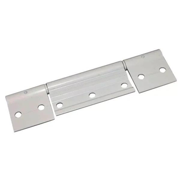 Barton Kramer White Aluminum Screen Door Hinge, Offset Mortise Mount with Brass Bushings