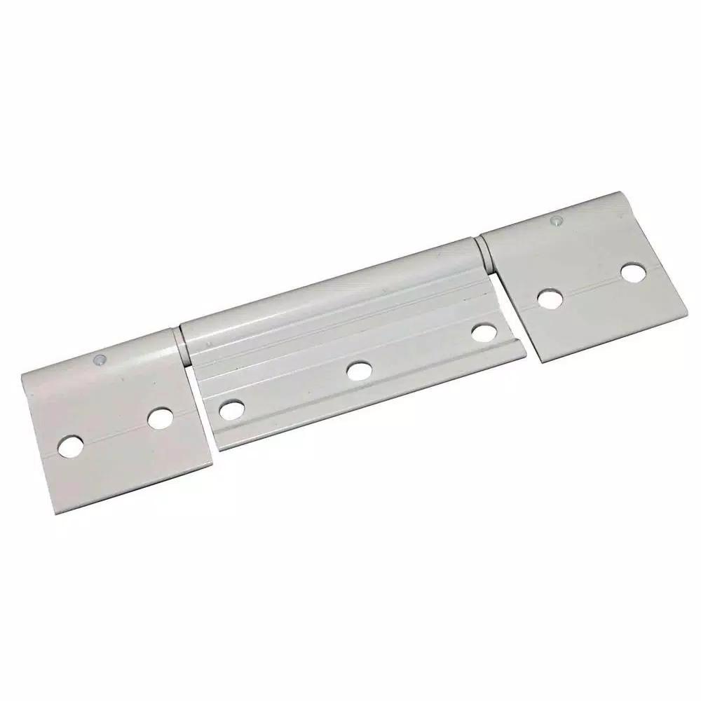 Barton Kramer White Aluminum Screen Door Hinge, Offset Mortise Mount with Brass Bushings