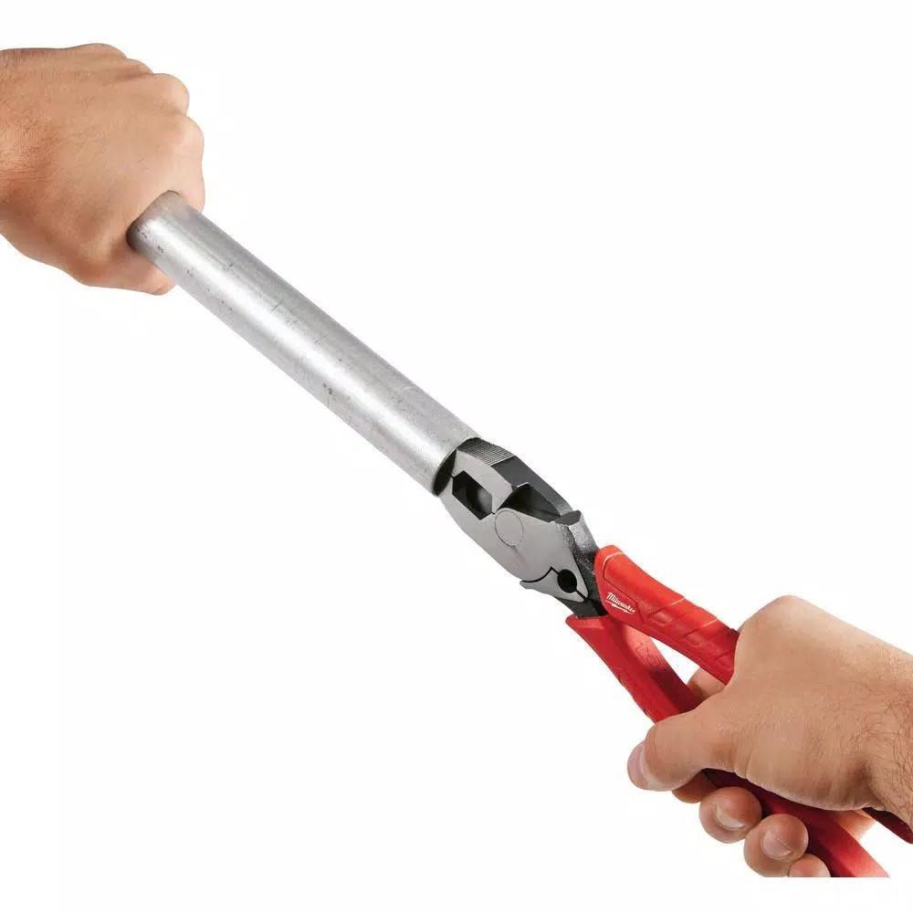 Milwaukee 2-Piece Pliers Set: 9 in. High Leverage Lineman's & 8 in. Long Nose Pliers