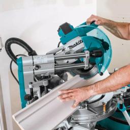 Makita 10 in. Dual Bevel Sliding Compound Miter Saw with Laser & Bonus 16-Gauge Finish Nailer thumbnail 12