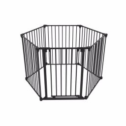 Perma Child Safety 30 in. Super Wide 3-in-1 Playpen Barrier, 6-Panel Play Yard & Baby Gate, Black thumbnail 1