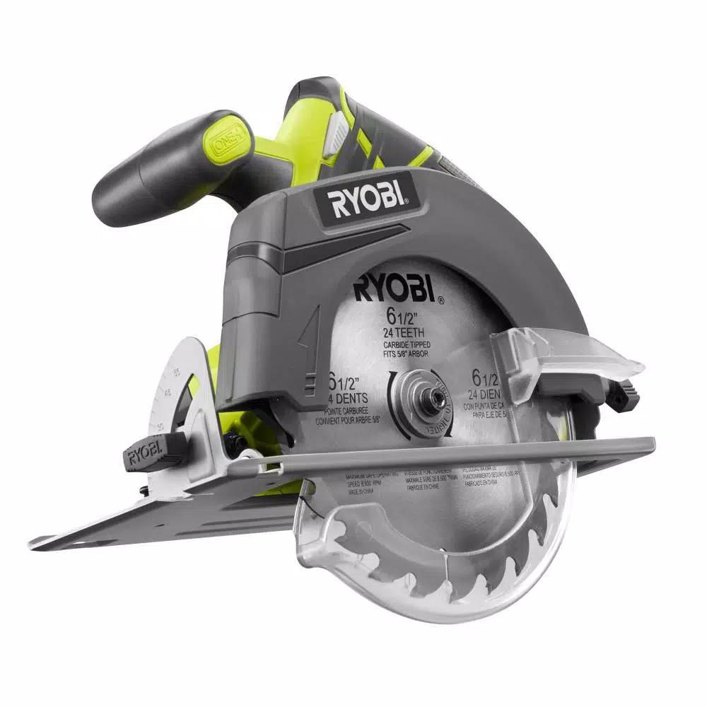 RYOBI 18V ONE+ 6-1/2 in. Cordless Circular Saw with 1.5 Ah Lithium-Ion Battery