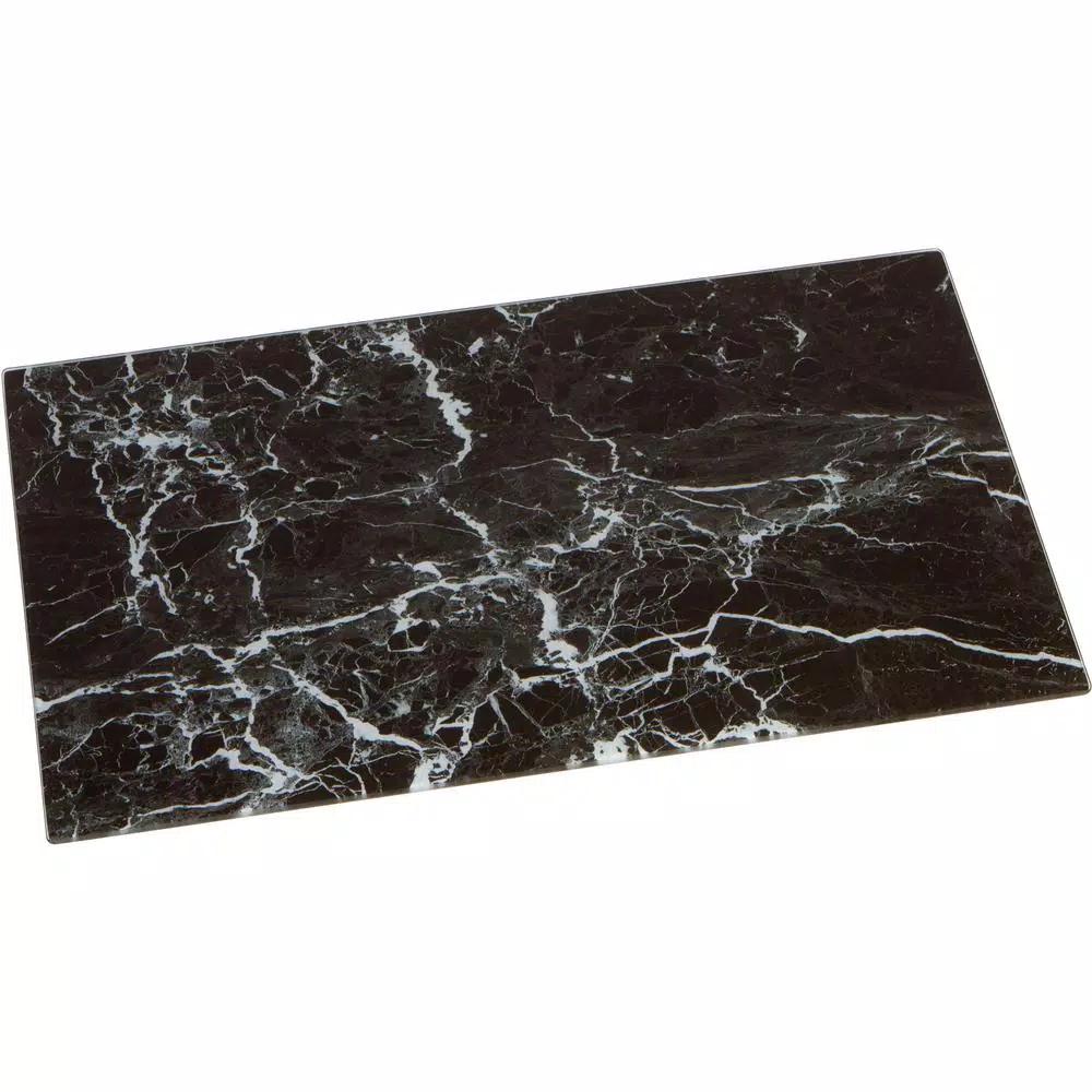Trademark Innovations 20-3/8 in. Tempered Glass Stove Burner Cover and Cutting Board, Black