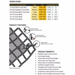 GLADIATOR Cargo Nets Gladiator Heavy-Duty Adjustable Cargo Net, 4.75 ft. x 6 ft., Includes Hardware thumbnail 4
