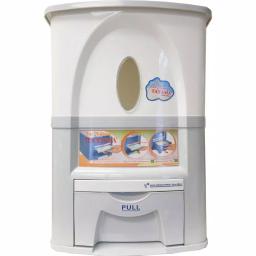 Tayama 33 lbs. Capacity Rice Dispenser, White Food Storage Container thumbnail 4