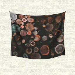 RoomMates Log Large Wall Tapestry - Brown Modern Polyester Wall Hanging thumbnail 2