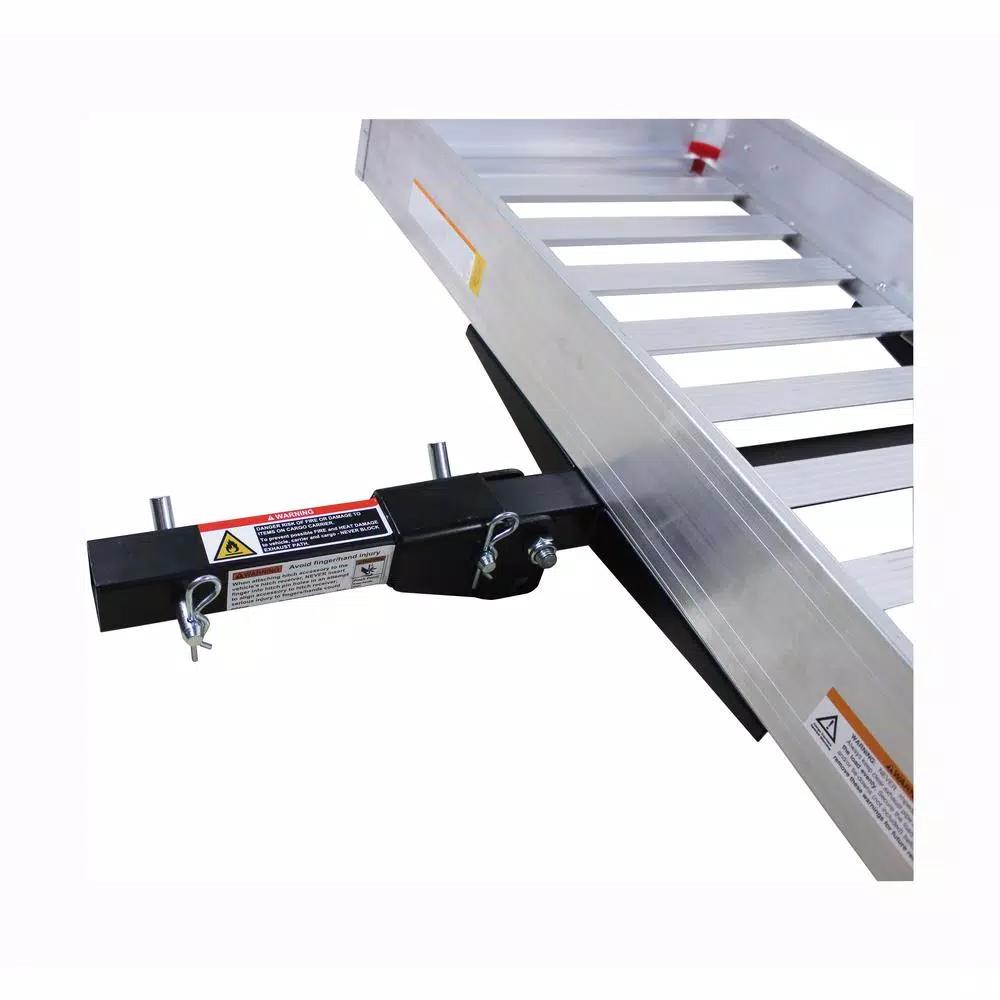 MaxxHaul 50 in. x 22 in. Aluminum Folding Hitch Cargo Carrier, 500 lb. Capacity, 2 in. Receiver
