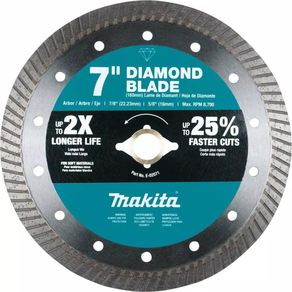 Makita 7 in. Turbo Rim Diamond Blade for Soft Materials