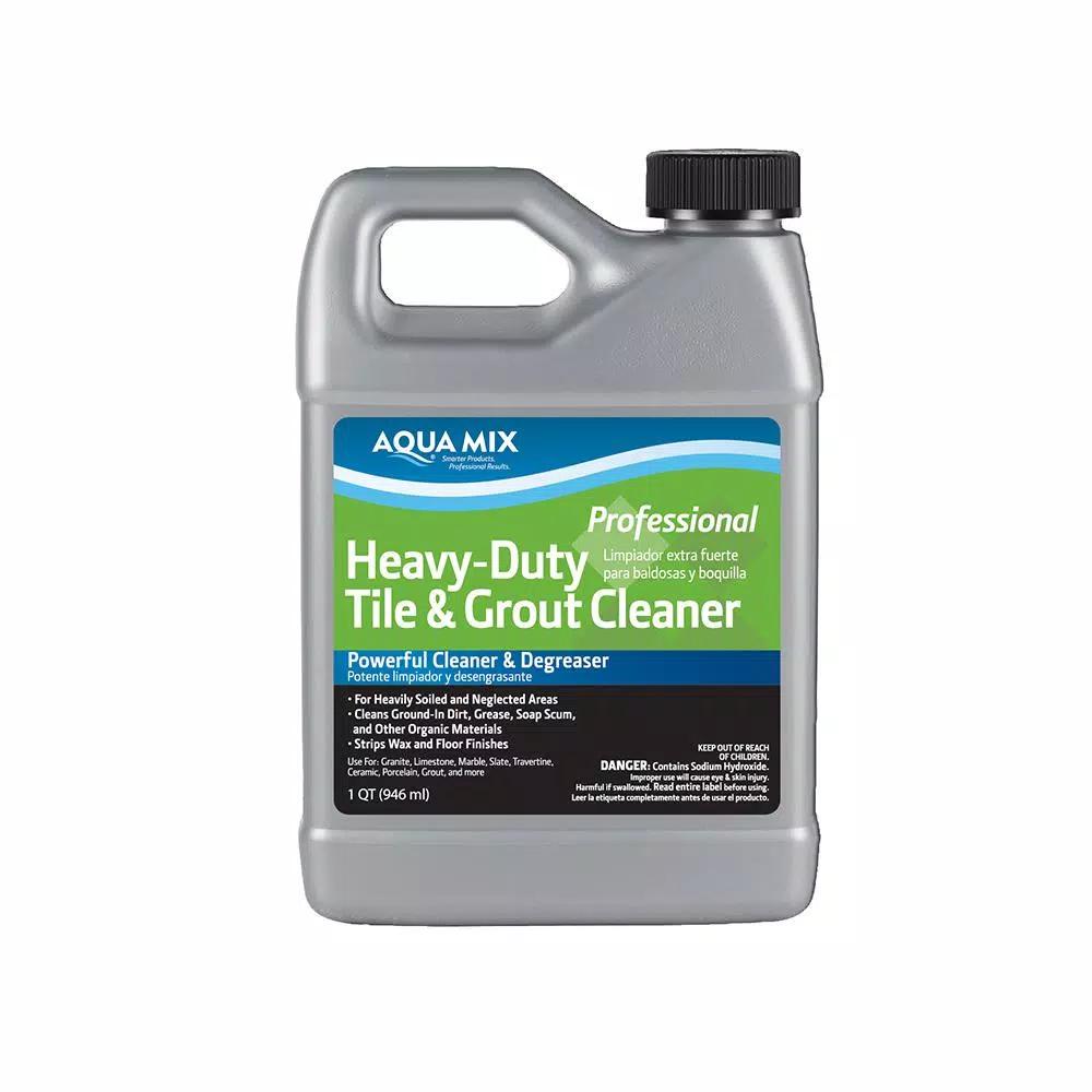 Custom Building Products Aqua Mix Heavy-Duty Tile and Grout Cleaner, 1 Qt. Concentrated Degreaser