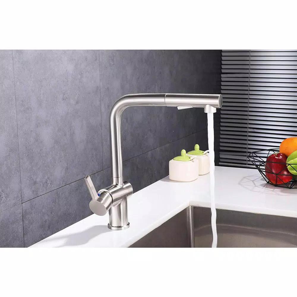 Vanity Art Single-Handle Pull Out Kitchen Faucet, Polished Chrome, Classic Style