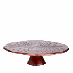 Old Dutch Antique Copper Lily Pad Cake Stand, 12.5 in. Aluminum Dessert Server thumbnail 1
