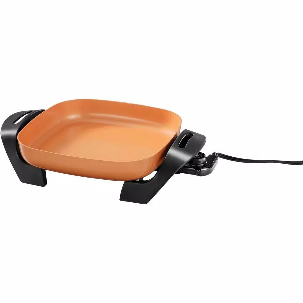 Starfrit Eco Copper Electric Skillet, 144 sq. in. Nonstick Ceramic Coating, 1200W