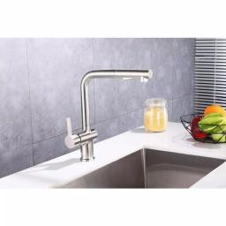 Vanity Art Single-Handle Pull Out Kitchen Faucet, Polished Chrome, Classic Style thumbnail 5