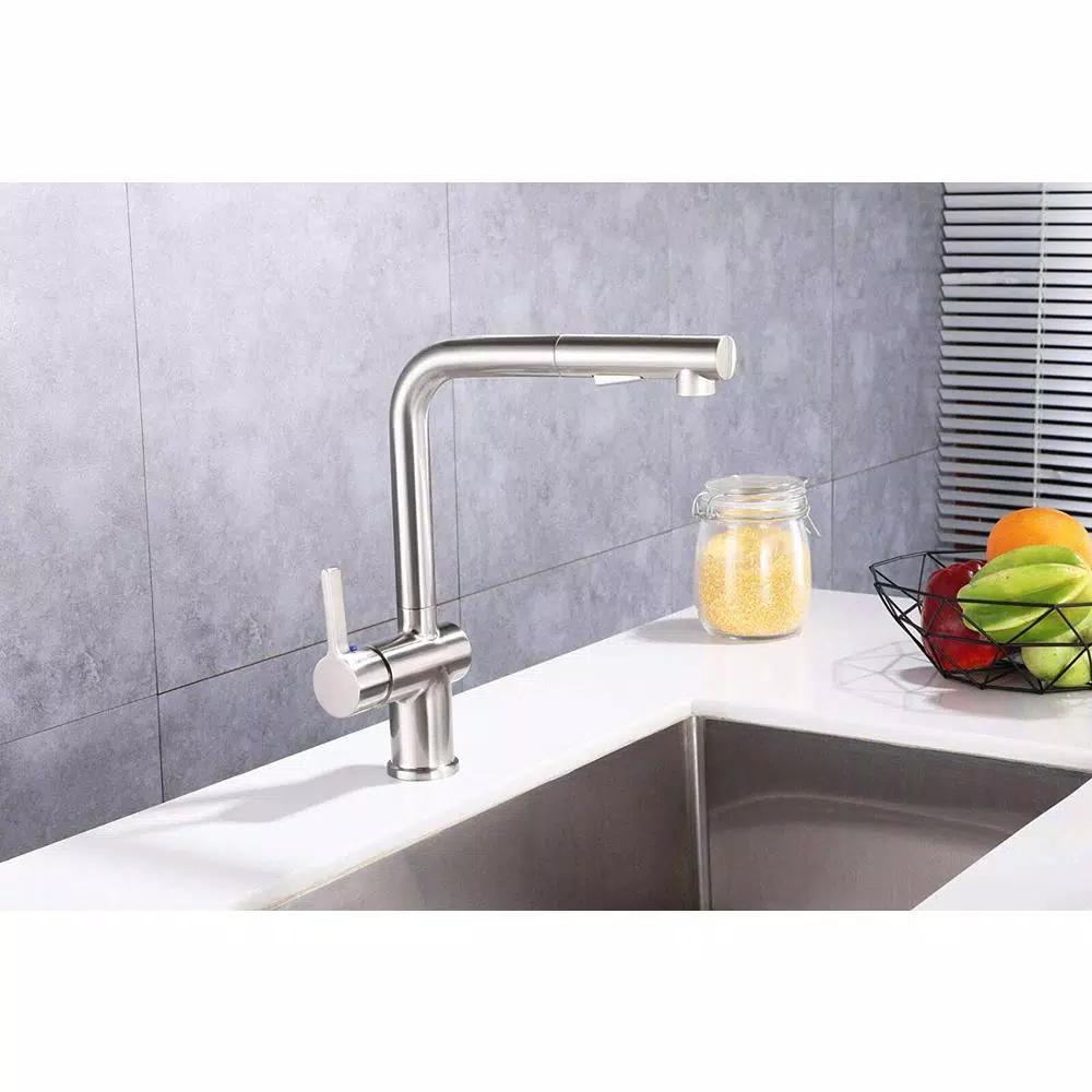 Vanity Art Single-Handle Pull Out Kitchen Faucet, Polished Chrome, Classic Style