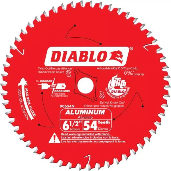 Diablo 6-1/2 in. 54-Tooth Carbide Metal Cutting Circular Saw Blade