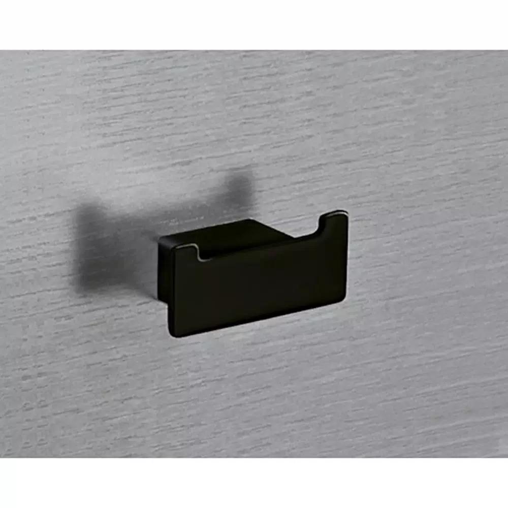 Nameeks Gedy Lounge Double Robe and Towel Hook - Matte Black Brass