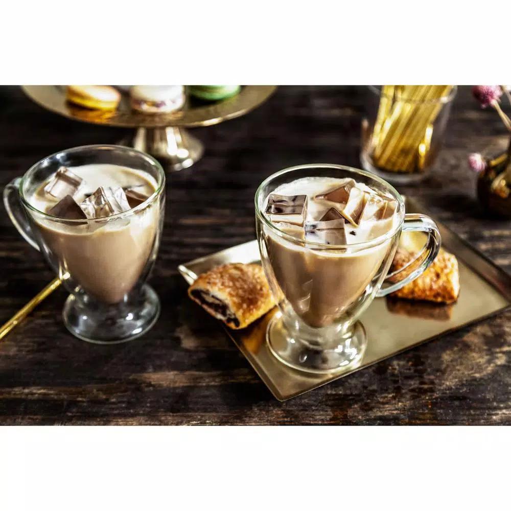 JoyJolt Declan 10 oz. Double Wall Insulated Borosilicate Glass Coffee Mugs (Set of 4)