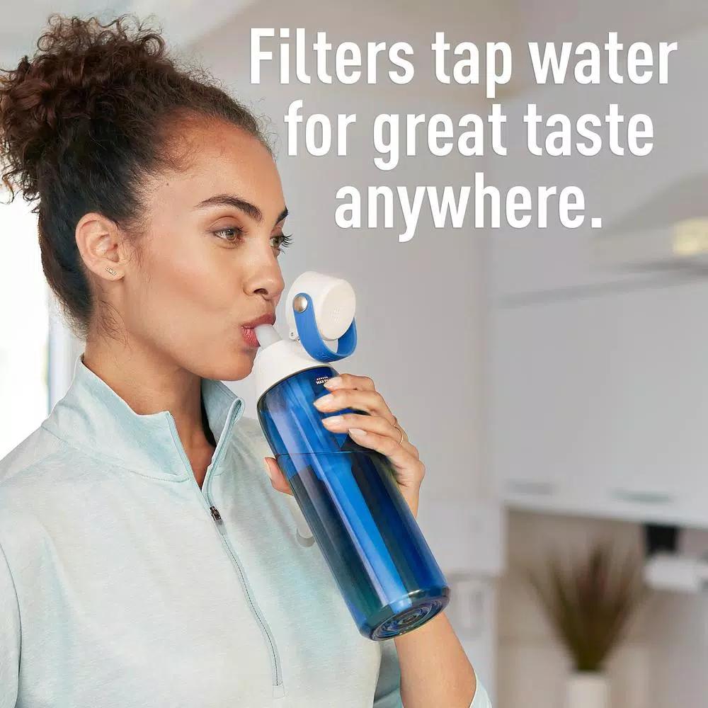 Brita Premium 26 oz. Sapphire Blue Filtering Water Bottle, BPA-Free with 1 Filter