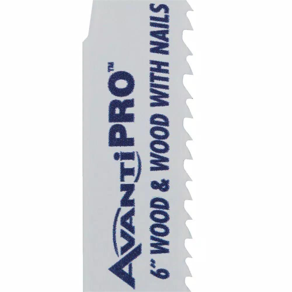 Avanti Pro 6-Piece Bi-Metal Reciprocating Saw Blade Set for Wood and Metal