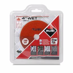 Rubi 4 in. 200 Grit Resin Wet Polishing Pad for Engineered Stone, Marble, and Granite thumbnail 2
