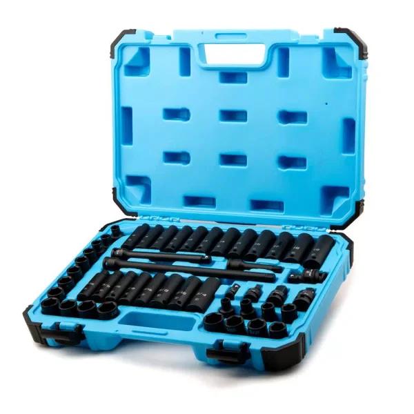 Capri Tools 48-Piece 3/8 in. Drive SAE/Metric Master Impact Socket Set with Adapters and Extensions