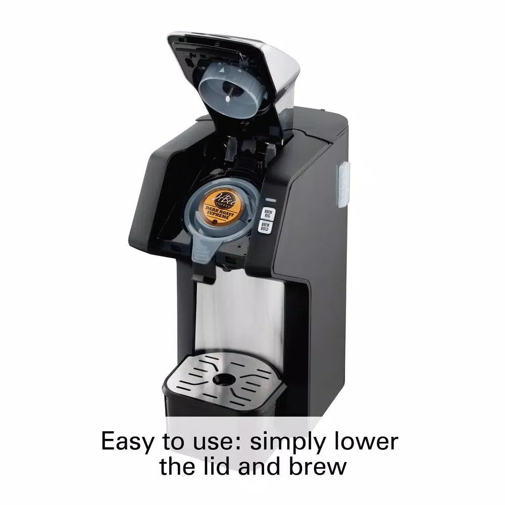 Hamilton Beach FlexBrew Black Single Serve Plus Coffee Maker - Brews Pods or Ground Coffee