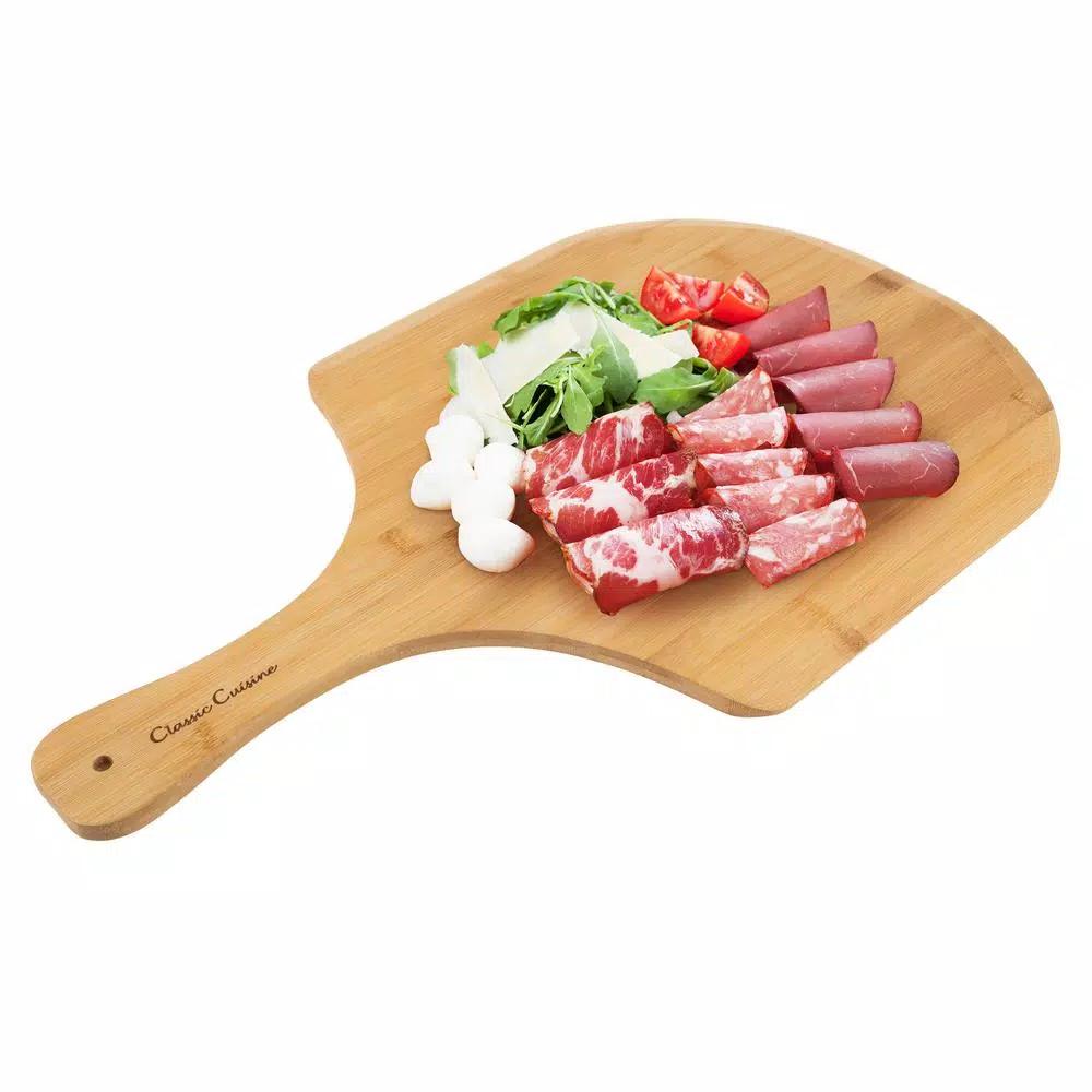 Classic Cuisine Bamboo Pizza Peel - Wooden Pizza Paddle & Serving Board