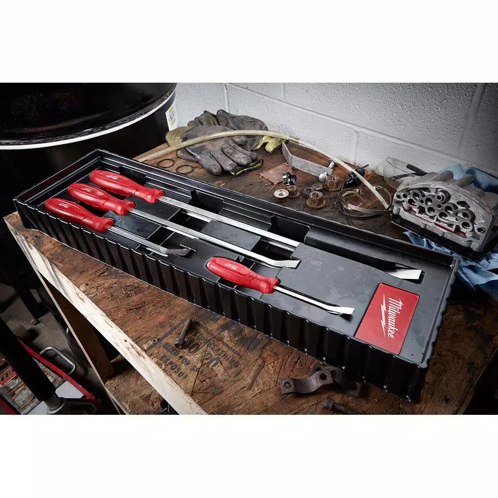 Milwaukee 8-Piece Pry Bar and Hook & Pick Set with I-Beam Design